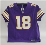 Justin Jefferson Autographed & Inscribed Authentic On Field Minnesota Vikings Throwback Jersey Beckett