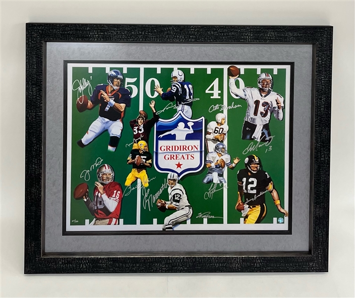 Gridiron Greats Autographed & Framed 23x30 Photo LE #27/50