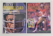 Beckett Football Card Magazines Issues 1989 Number 1 & 2 