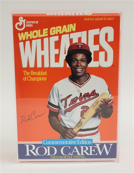 Rod Carew 1991 Wheaties Box LE #302/1000 w/ Acrylic Case