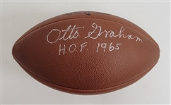 Otto Graham Autographed & HOF Inscribed Football JSA