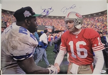 Emmitt Smith & Joe Montana Dual Autographed 16x20 Photo PSA/DNA