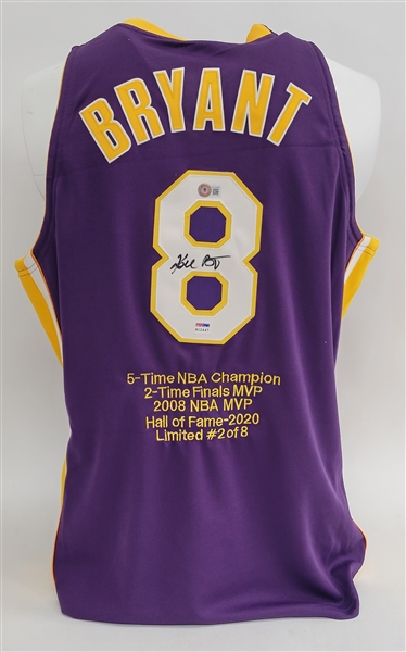 Kobe Bryant Autographed 2000-01 Mitchell & Ness NBA Finals Los Angeles Lakers Jersey LE #2/8 PSA/DNA & Beckett LOA