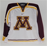 Adam Wilcox Minnesota Gophers White Game Issued Hockey Jersey