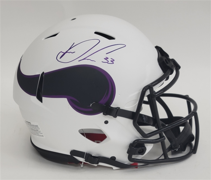 Dalvin Cook Autographed Minnesota Vikings Full Size Lunar Eclipse Authentic Helmet JSA