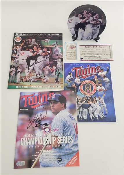 1991 Minnesota Twins World Series Collection w/ Morris & Hrbek Autographs