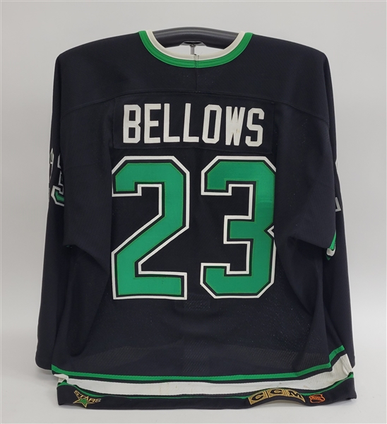 Brian Bellows 1992-93 Minnesota North Stars Game Issued Jersey w/100-year Stanley Cup Patch