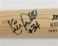 Kirby Puckett Minnesota Twins 1991 World Series Game Prepared & Autographed Bat w/ Beckett & PSA/DNA LOA's
