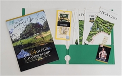 2002 PGA Championship Autographed Lot Including Program & Pass