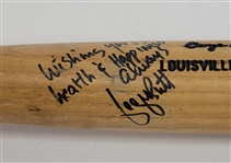 George Brett c. 1988-89 Kansas City Royals Game Used & Autographed Inscribed Bat PSA/DNA GU 9.5