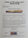 George Brett c. 1988-89 Kansas City Royals Game Used & Autographed Inscribed Bat PSA/DNA GU 9.5