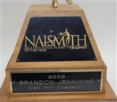 Brandon Jennings' 2008 Naismith Male High School Player of the Year Trophy