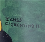 Bart Starr Autographed Original 14x21 James Fiorentino Watercolor Painting Framed 21x29 w/ Beckett LOA