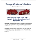 Phil Verchota 1980 U.S.A. Olympic Hockey Team Game Used & Team Signed Equipment Bag - 19 Signatures w/ Letter of Provenance