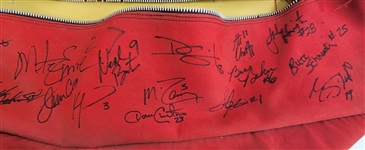 Phil Verchota 1980 U.S.A. Olympic Hockey Team Game Used & Team Signed Equipment Bag - 19 Signatures w/ Letter of Provenance