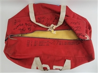 Phil Verchota 1980 U.S.A. Olympic Hockey Team Game Used & Team Signed Equipment Bag - 19 Signatures w/ Letter of Provenance