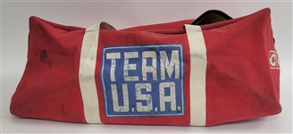 Phil Verchota 1980 U.S.A. Olympic Hockey Team Game Used & Team Signed Equipment Bag - 19 Signatures w/ Letter of Provenance