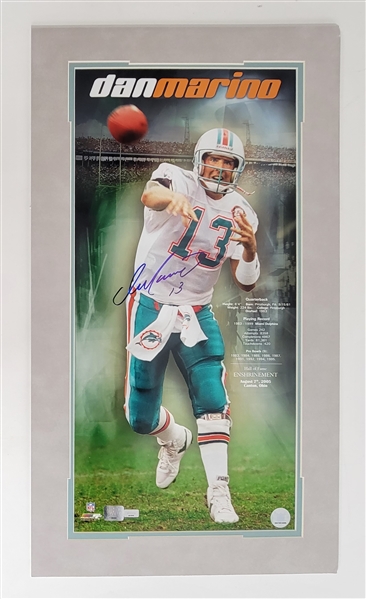 Dan Marino Autographed Matted 11x23 Photo