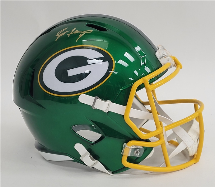 Brett Favre Autographed Green Bay Packers Full Size Replica Helmet