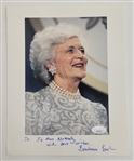 Barbara Bush Autographed 8x10 Photo JSA