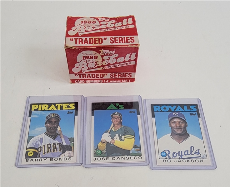 1986 Topps Traded Series Baseball Complete Set w/ Bonds, Canseco, & Jackson Rookies