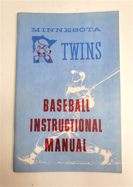 Important Vintage Minnesota Twins 1960s Baseball Instructional Manual 