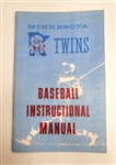 Important Vintage Minnesota Twins 1960s Baseball Instructional Manual 