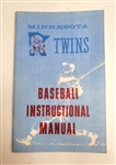 Minnesota Twins 1960s Baseball Instructional Manual 
