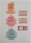 Lot of 6 Candlestick Park 1961 MLB All-Star Game Tickets & Badges
