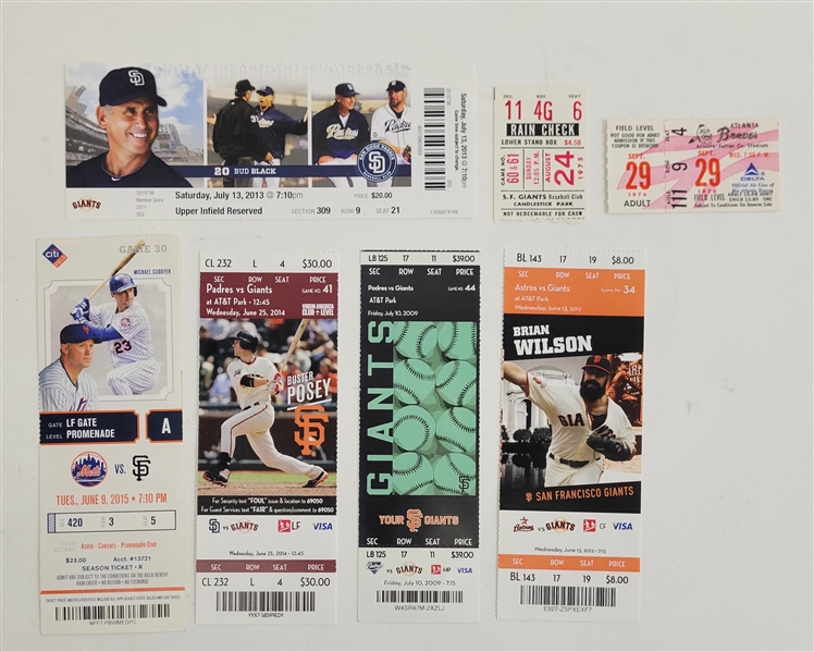 Lot of 7 San Francisco Giants No-Hitter Tickets
