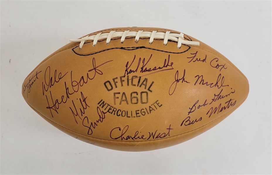 Bud Grant & 60s-70s Vikings Autographed MacGregor Original Football with Box - 10 Autographs