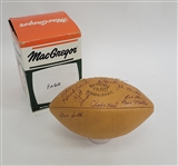 Bud Grant & 60s-70s Vikings Autographed MacGregor Original Football with Box - 10 Autographs