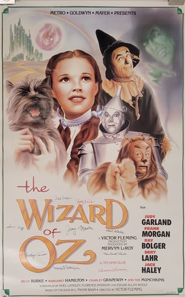 "The Wizard of Oz" Munchkins Autographed Movie Poster LE #207/1000