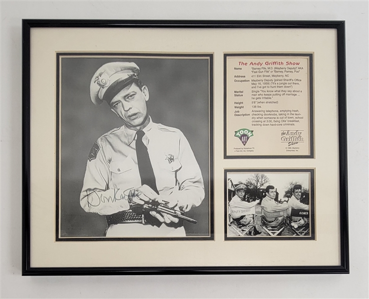 Don Knotts Autographed & Framed 7x8 Photo