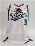 Ben Wallace c. 2000-01 Detroit Pistons Game Used Jersey w/ Dave Miedema LOA