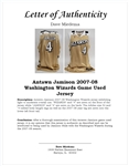 Antawn Jamison 2007-08 Washington Wizards Game Used Jersey w/ Dave Miedema LOA