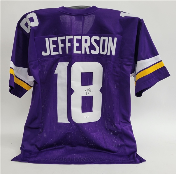 Justin Jefferson Autographed Custom Jersey JSA