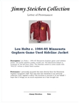 Lou Holtz c. 1984-85 Minnesota Gophers Game Used Sideline Jacket w/ Letter of Provenance