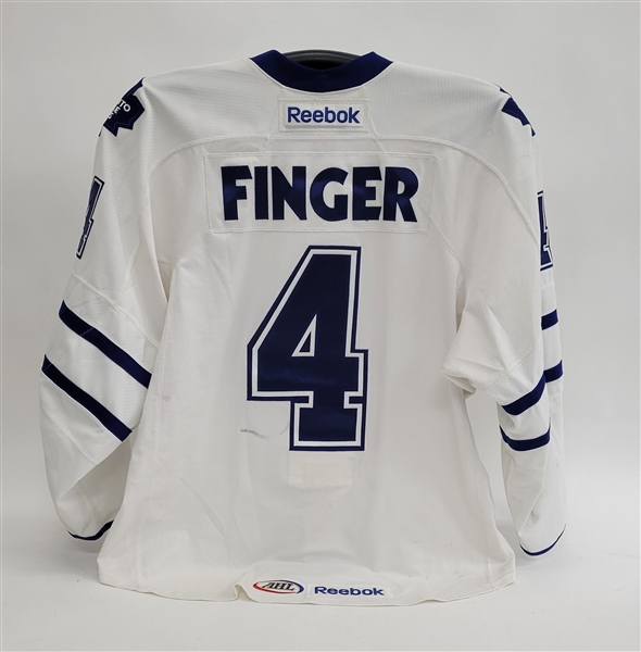 Jeff Finger 2011-12 Toronto Marlies AHL Game Used Jersey w/ Marlies LOA