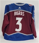 Chris Bigras 2017 Colorado Avalanche Game Used Jersey w/ Global Series Patch & COA