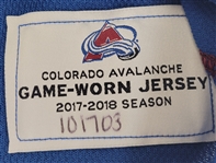 Chris Bigras 2017 Colorado Avalanche Game Used Jersey w/ Global Series Patch & COA