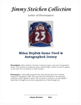 Milan Hejduk Colorado Avalanche Game Used & Autographed Jersey w/ Letter of Provenance