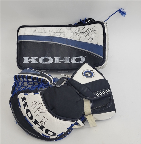 Patrick Roy Colorado Avalanche Game Used & Autographed Goalie Catcher & Blocker w/ Letter of Provenance