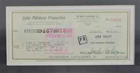 Jack Haley Tin Man Signed & Framed Check