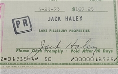 Jack Haley Tin Man Signed & Framed Check
