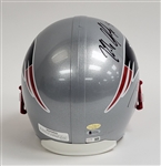 Tom Brady & Rob Gronkowski Dual Autographed New England Patriots Full Size Replica Helmet Beckett & TriStar
