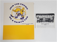 Minnesota Fighting Saints 1974-75 Schedule Display