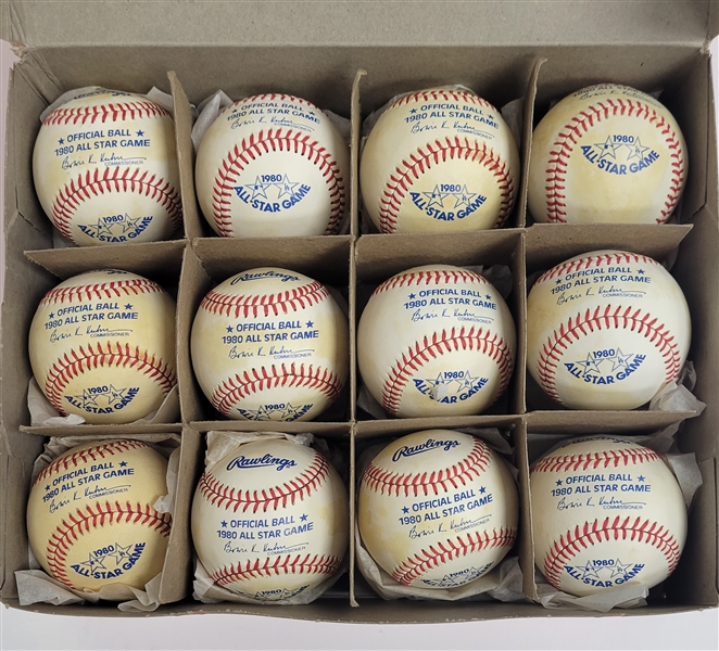 Lot of (12) 1980 Rawlings Official All-Star Game Baseballs