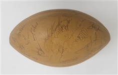 1974 Los Angeles Rams Team Signed Football w/ Merlin Olsen & Jack Youngblood Beckett LOA