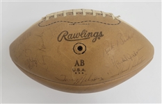 1974 Los Angeles Rams Team Signed Football w/ Merlin Olsen & Jack Youngblood Beckett LOA